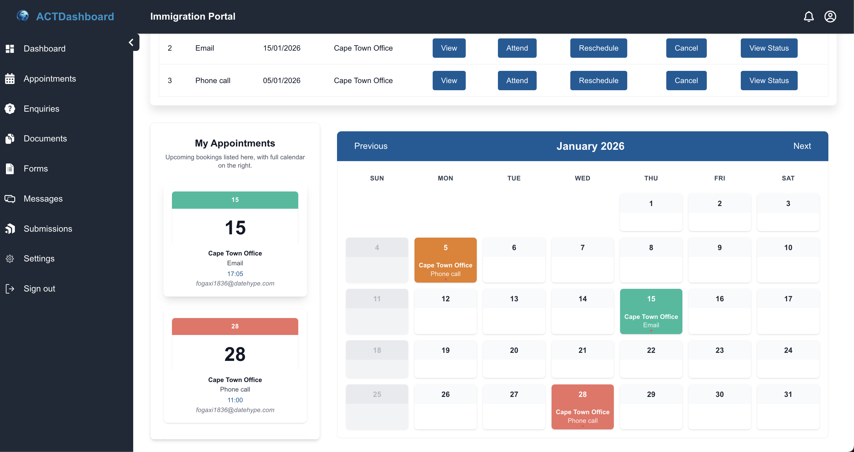 Appointment Calendar screenshot 1
