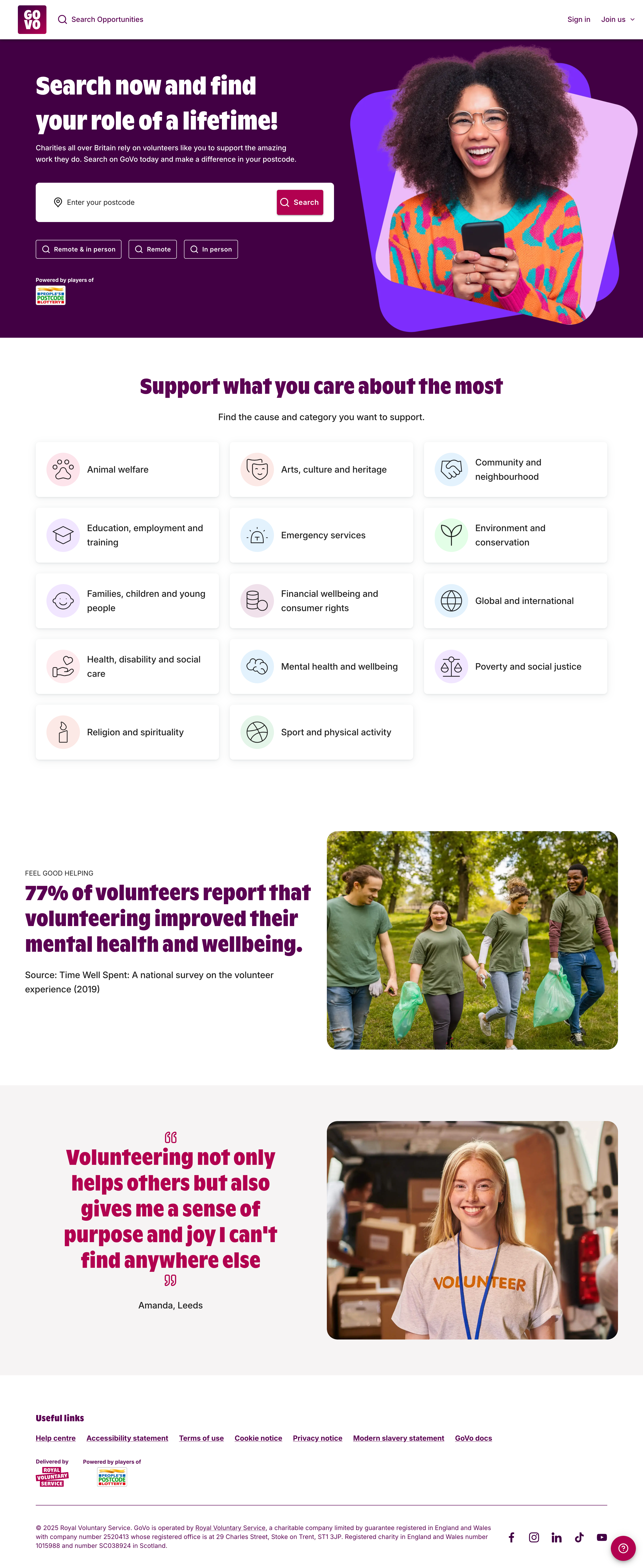 GoVo full site preview