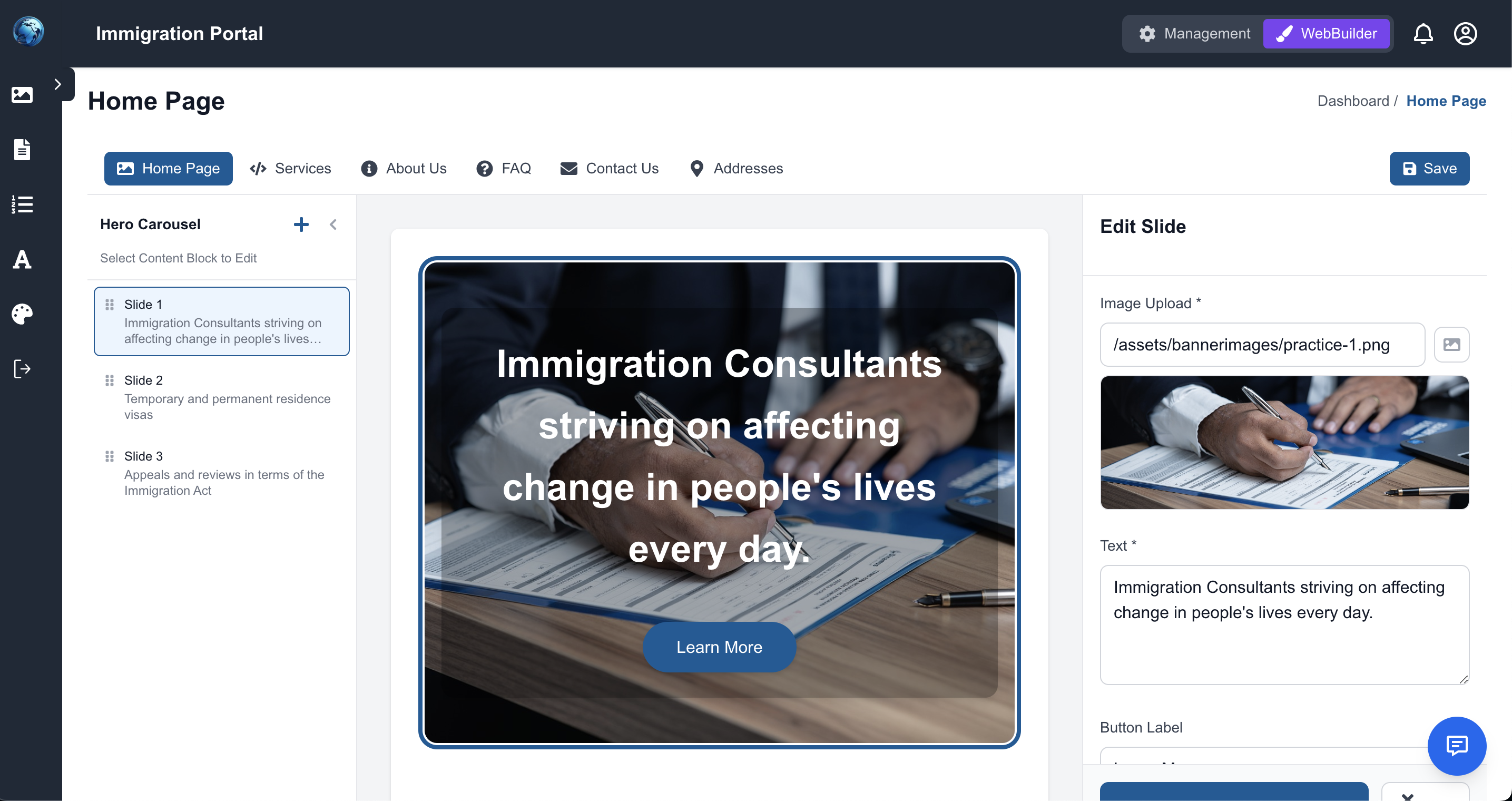 Internal Page Builder screenshot 1