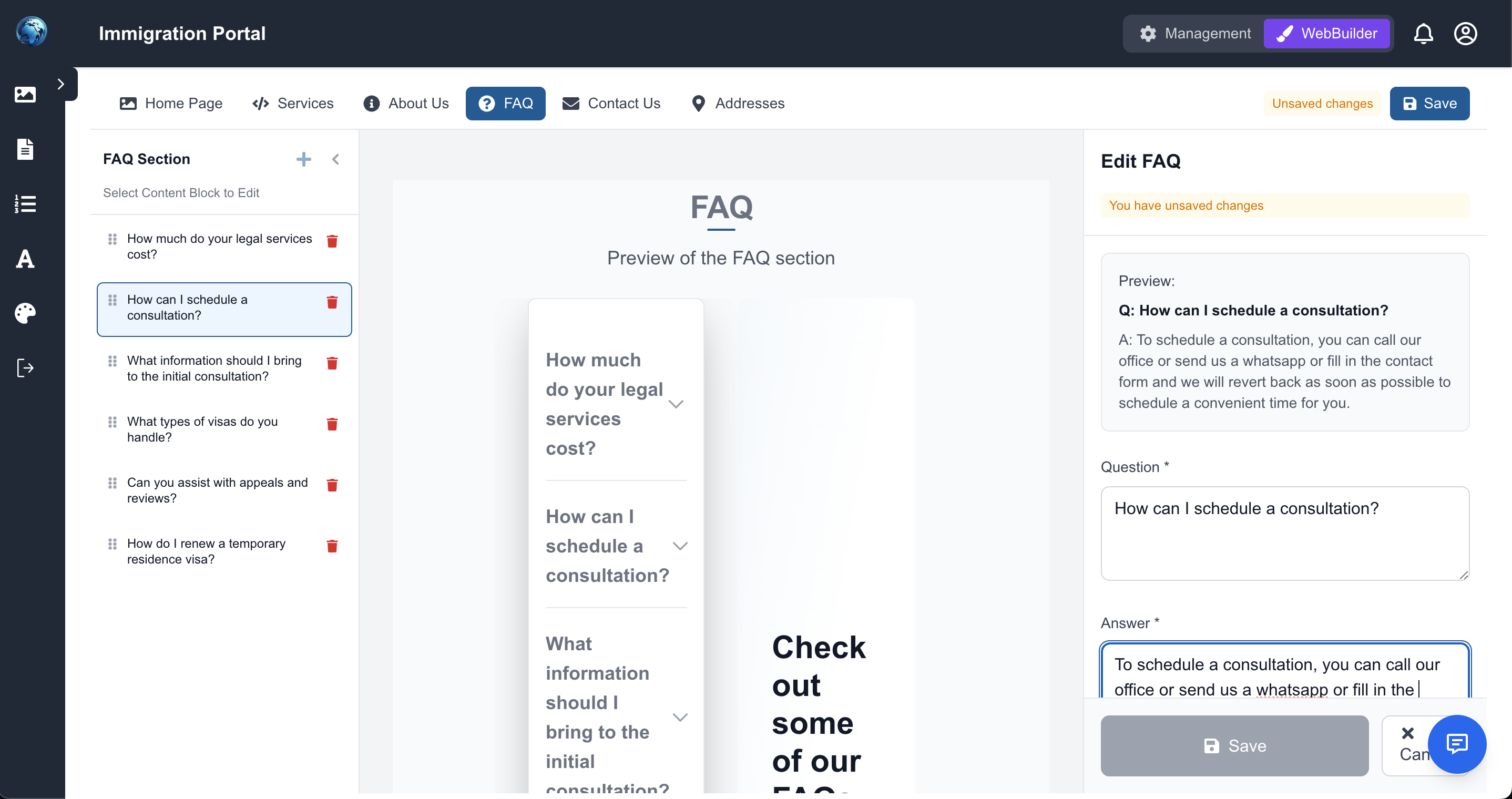Internal Page Builder screenshot 2